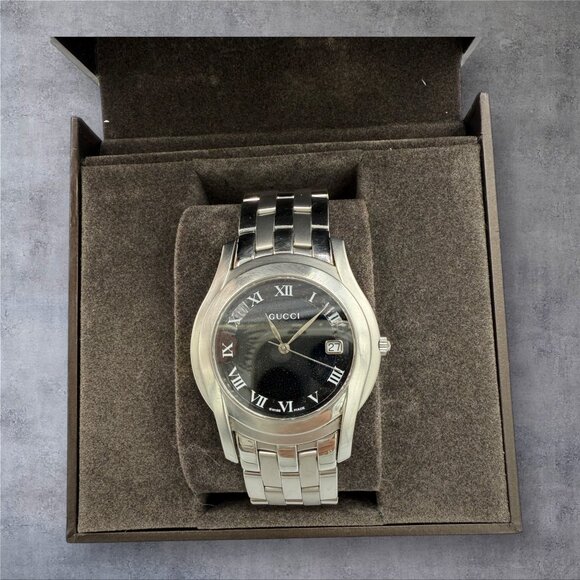 GUCCI Watches 5500M Stainless Steel Quartz Analog - Picture 1 of 7